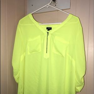 Bright Yellow Harper Pull Over Blouse